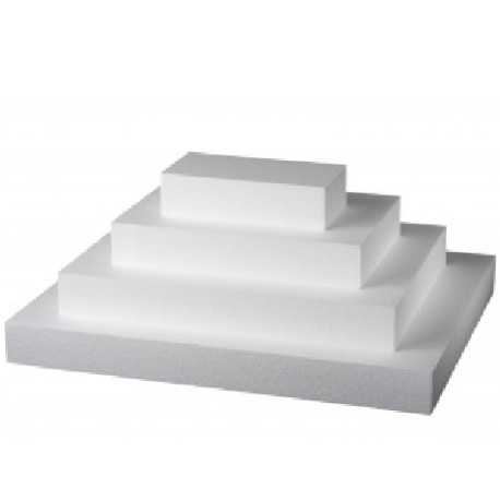 Da 30 a 45 cm rettangolo alto 7,5 cm in polistirolo per basi di torte a pini scenografiche Da 30 a 45 cm rettangolo alto 7,5 cm in polistirolo per basi di torte a pini scenografiche