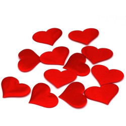 1 o 2 cm Cuoricini rossi decorativi in stoffa