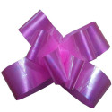 Fiocco autotirante rosa iridescente largo 18 mm per 10 coccarde di ø7cm