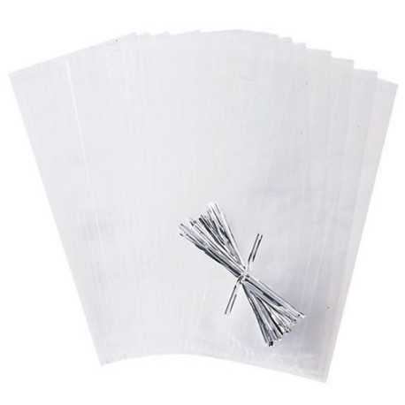 Set 25 Sacchetti Party bustine trasparenti con laccetti da Wilton Set 25 Sacchetti Party bustine trasparenti con laccetti da Wilton