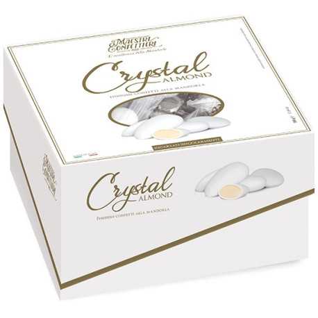 Vassoio Crystal Almond confetti Incartati Bianchi alla mandorla Maxtris in vassoio da 500 g Vassoio Crystal Almond confetti Incartati Bianchi alla mandorla Maxtris in vassoio da 500 g