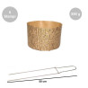 Kit Spillone 50 cm acciaio con 5 Stampi Panettone Alto in cellulosa 500 g Kit Spillone 50 cm acciaio con 5 Stampi Panettone Alto in cellulosa 500 g
