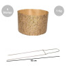 Kit spillone in acciaio 62 cm con 5 Stampi Panettone Alto in cellulosa da 1 Kg Kit spillone in acciaio 62 cm con 5 Stampi Panettone Alto in cellulosa da 1 Kg