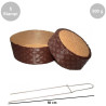 Kit spillone 50 cm acciaio con 5 Stampi Panettone Basso in cellulosa da 500 g Kit spillone 50 cm acciaio con 5 Stampi Panettone Basso in cellulosa da 500 g