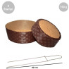 Kit Spillone 62 cm con 5 Stampi Panettone Basso in cellulosa da 750 g Kit Spillone 62 cm con 5 Stampi Panettone Basso in cellulosa da 750 g