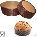 Set 50 stampi panettone basso da 500 g in carta forno