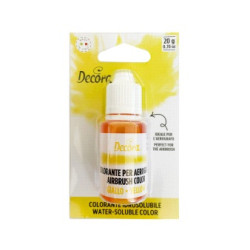 Colorante idrosolubile liquido giallo uso alimentare 20 g Decora