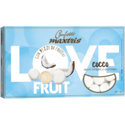 1 Kg di confetti Frutta Maxtris, Love Fruit Cocco