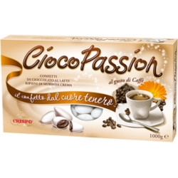 Confetti Ciocopassion al Caffè Crispo bianchi in confezione da 1 Kg