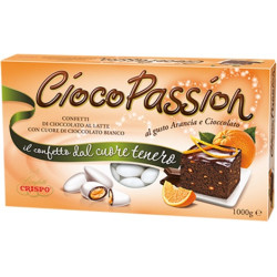 Ciocopassion arancia e cioccolato Crispo da 1 Kg: confetti bianchi ideali per confettata