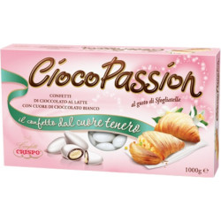 Confetti Ciocopassion Sfogliatella Crispo bianchi in confezione da 1 Kg