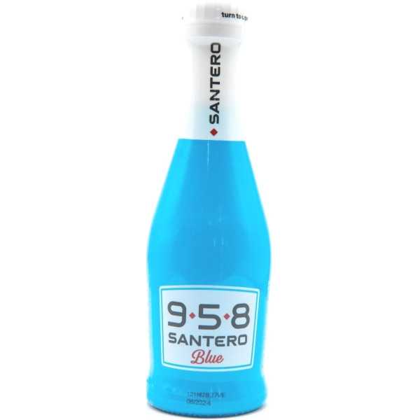 Santero 958 Blue: cocktail vitivinicolo spumante semi dolce in bottiglia colore blu da 20 cl