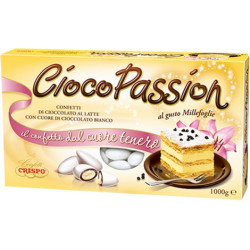 Ciocopassion millefoglie Crispo: 1 Kg di confetti bianchi ideali per confettata