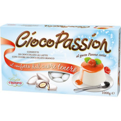 Ciocopassion panna cotta Crispo: 1 Kg di confetti bianchi ideali per confettata