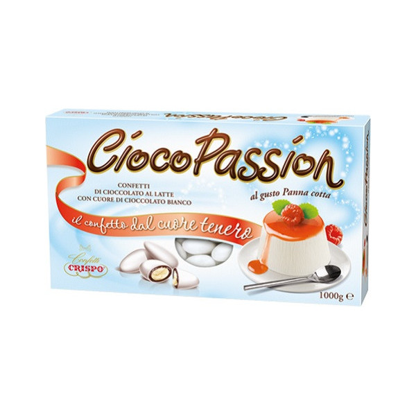 Ciocopassion panna cotta Crispo: 1 Kg di confetti bianchi ideali per confettata