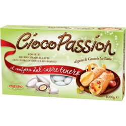 Ciocopassion cannolo siciliano Crispo: 1 Kg di confetti bianchi ideali per confettata