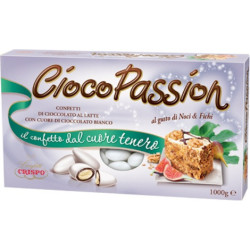 Ciocopassion noci e fichi Crispo: 1 kg di confetti bianchi ideali per confettata