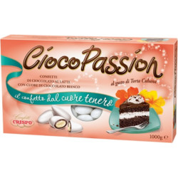 Confetti Ciocopassion Torta Cubana Crispo, confetti bianchi in confezione da 1 Kg