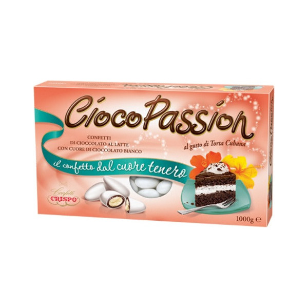 Ciocopassion torta cubana Crispo: 1 Kg di confetti bianchi ideali per confettata