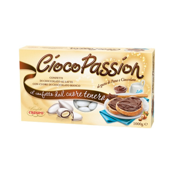Ciocopassion pane e cioccolato Crispo 1 Kg: confetti bianchi ideali per confettata