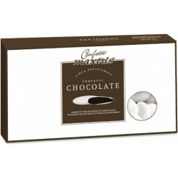 Confetti al Cioccolato Bianchi confetti bianchi Maxtris 1 Kg con cioccolato fondente