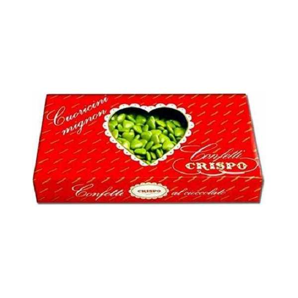 Confetti Cuoricini Mignon Verde da 1Kg di Crispo