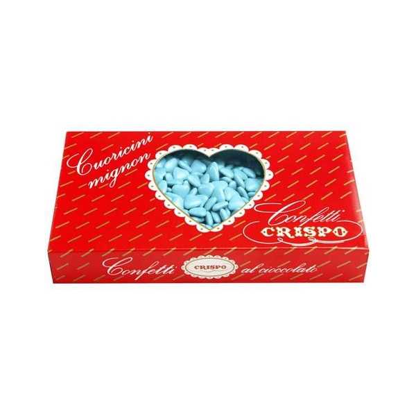 Confetti Cuoricini Mignon Celesti da 1Kg di Crispo