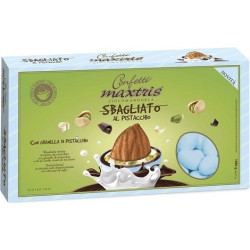 Maxtris Sbagliato Pistacchio Azzurro: ciocomandorla con granella di pistacchio da 1 Kg