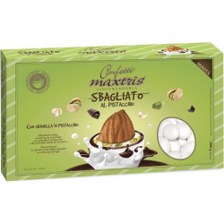 Maxtris Sbagliato Pistacchio Bianco: ciocomandorla con granella di pistacchio da 1 Kg