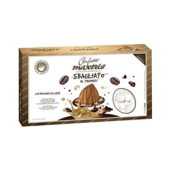 Maxtris Sbagliato al Tiramisù: ciocomandorla con macinato di caffè, bianchi da 1 Kg