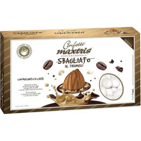 Maxtris Sbagliato al Tiramisù: ciocomandorla con macinato di caffè, bianchi da 1 Kg Maxtris Sbagliato al Tiramisù: ciocomandorla con macinato di caffè, bianchi da 1 Kg
