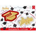 Set 2 tagliapasta Laurea 1 Tocco e 1 Pergamena in plastica da Decora