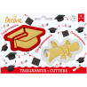Set 2 tagliapasta Laurea 1 Tocco e 1 Pergamena in plastica da Decora Set 2 tagliapasta Laurea 1 Tocco e 1 Pergamena in plastica da Decora