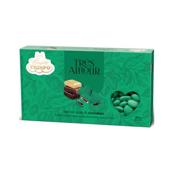 Confetti di cioccolato cuoricini verdi per decorare torte - PapoLab