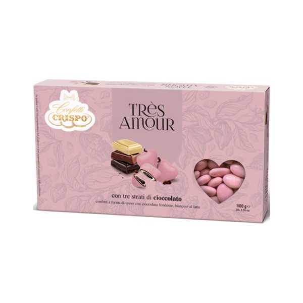 Confetti a Cuore Très Amour Rosa di Crispo in confezione da 1Kg