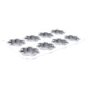 Kit Tarte Ring Blossom Silikomart: 1 stampo ed 8 anelli per 8 crostatine a fiore ø7 cm