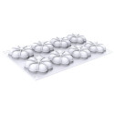Kit Tarte Ring Blossom Silikomart: 1 stampo ed 8 anelli per 8 crostatine a fiore ø7 cm