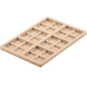 Kit Blocco T: stampo in Tritan + stampo in silicone per 6 Tavolette di Cioccolato Blocco  con quadri ripieni da Silikomart