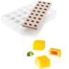 CH015 Kit Quadro 01: Stampo Tritan Forma quadrato 24 Cioccolatini + Stampo Silicone per inserti da Silikomart