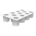 Stampo Cilindri 3D 100 ml in silicone per dolci monoporzioni di diametro 5 x h 5,5 cm da Silikomart