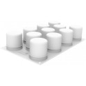 Stampo Cilindri 3D 100 ml in silicone per dolci monoporzioni di diametro 5 x h 5,5 cm da Silikomart
