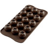 Stampo Cioccolatini Imperial in silicone marrone da Silikomart