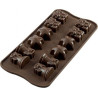 Stampo cioccolatini Christmas Natalizi in silicone marrone da Silikomart Stampo cioccolatini Christmas Natalizi in silicone marrone da Silikomart