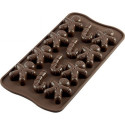 Stampo cioccolatini Mr. Ginger in silicone marrone da Silikomart