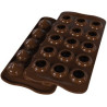 Stampo Cioccolatini Kiss 3D o Baci Tridimensionali in silicone marrone da Silikomart Stampo Cioccolatini Kiss 3D o Baci Tridimensionali in silicone marrone da Silikomart