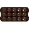 Stampo Cioccolatini Kiss 3D o Baci Tridimensionali in silicone marrone da Silikomart Stampo Cioccolatini Kiss 3D o Baci Tridimensionali in silicone marrone da Silikomart