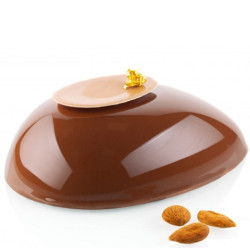 Half Eggs 385 Silikomart: stampo in silicone per 2 mezze uova di 14,5x10,2 h 4,6 cm