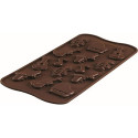 Stampo cioccolatini tema musicale Choco Melody in silicone marrone da Silikomart