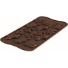 Stampo cioccolatini tema musicale Choco Melody in silicone marrone da Silikomart Stampo cioccolatini tema musicale Choco Melody in silicone marrone da Silikomart