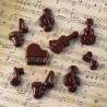 Stampo cioccolatini tema musicale Choco Melody in silicone marrone da Silikomart
